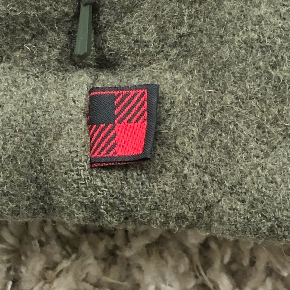 Woolrich Olive Heather Full-Zip Quilted Wool Coat, Sz XL - Picture 9 of 16